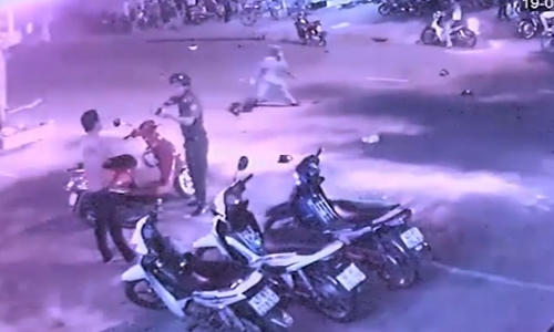 Lực lượng Công an đã nhanh chóng có mặt tại hiện trường.