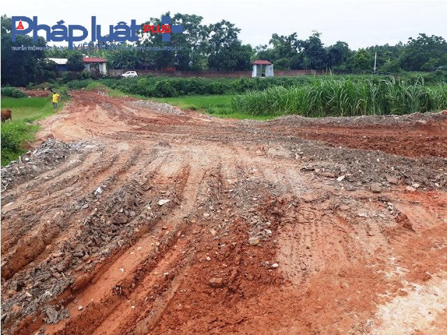 Đường vào thôn Xuân Bái, xã Liên Sơn, huyện Lập Thạch (Ảnh: Đào Tấn)