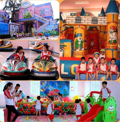 Công viên nước Hồ Tây luôn thu hút các em nhỏ vào dịp nghỉ lễ tết.