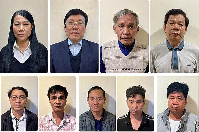 Một số bị can trong vụ án.