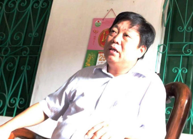 Ông Nguyễn Tiến Dũng, Giám đốc Xí nghiệp dứa Suối Hai tại buổi làm việc với PV.