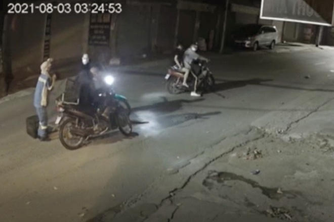 Hình ảnh vụ cướp do camera giám sát ghi lại.