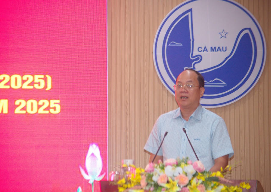 Ông Nguyễn Hồ Hải - Bí thư Tỉnh ủy Cà Mau, phát biểu chỉ đạo tại lễ phát động.