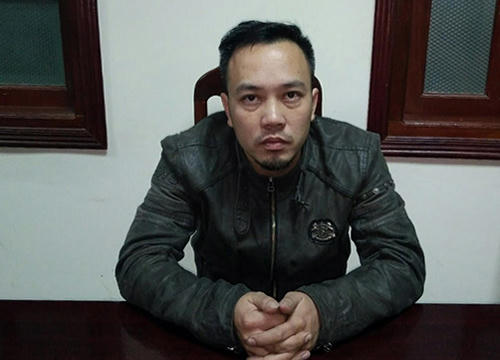 Nguyễn Đức Minh tại cơ quan công an. (Ảnh: báo Dân trí)