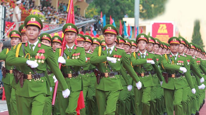 Lực lượng Công an nhân dân Việt Nam ngày càng lớn mạnh, trưởng thành, hoàn thành tốt nhiệm vụ bảo vệ an ninh quốc gia, giữ gìn trật tự an toàn xã hội Ảnh: Lam Thanh