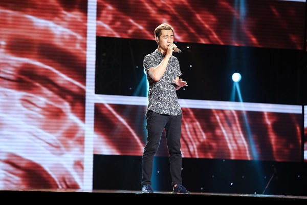 Thí sinh Lương Minh Trí với When we were young.