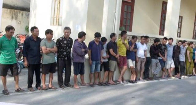 Các đối tượng bị bắt giữ.