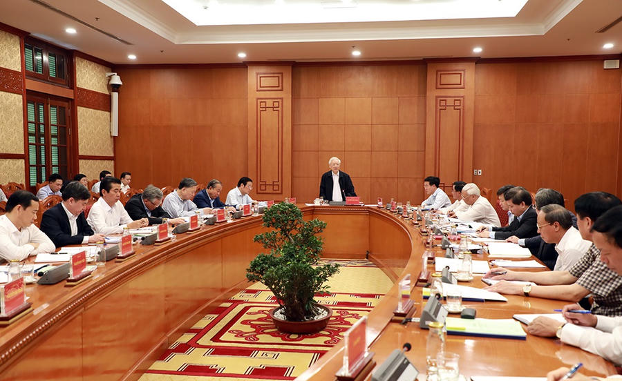 Tổng Bí thư, Chủ tịch nước Nguyễn Phú Trọng chủ trì cuộc họp của Ban Chỉ đạo Trung ương về phòng chống tham nhũng.