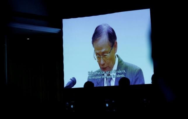 Đại diện Formosa xin lỗi Đảng, Nhà nước và nhân dân Việt Nam về vụ việc. (Ảnh: Reuters)