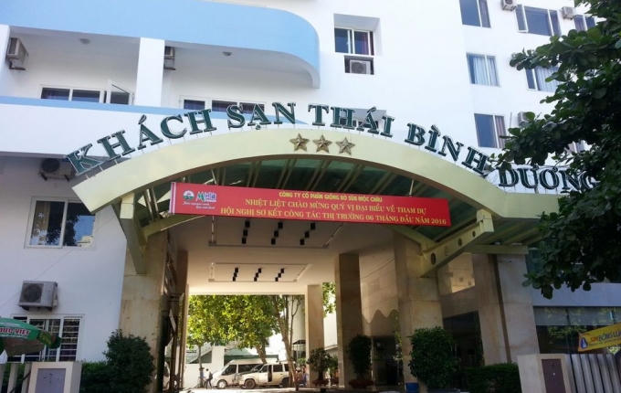 Khách sạn Thái Bình Dương ở thị xã Cửa Lò nơi xảy ra sự việc.