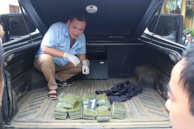 Lực lượng chức năng đã phát hiện và thu giữ 30 bánh Heroin.