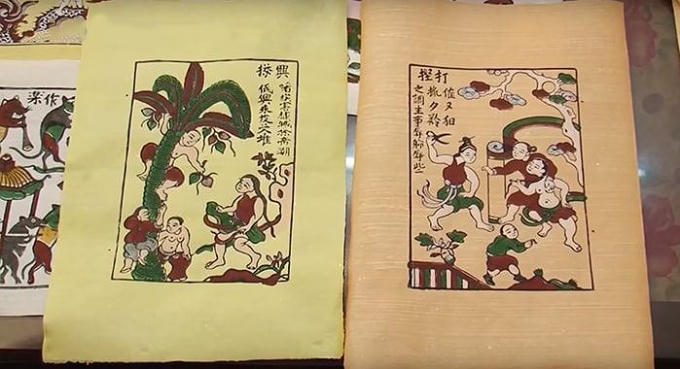 Bức tranh Đ&ocirc;ng h&ocirc;̀ nổi ti&ecirc;́ng mi&ecirc;u tả cảnh đánh ghen.