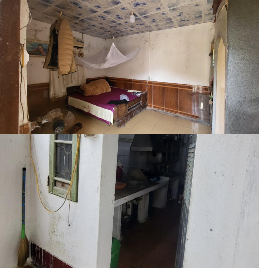 Căn nhà xập xệ nhưng không được xây sửa do nằm trong quy hoạch dự án.