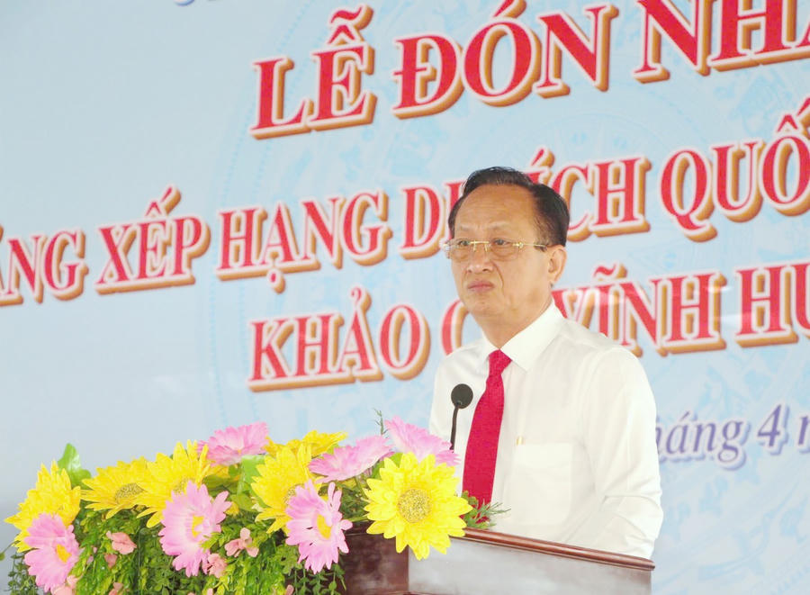 Ông Phạm Văn Thiều - Phó Bí thư Tỉnh ủy, Chủ tịch UBND tỉnh Bạc Liêu, phát biểu tại buổi lễ.