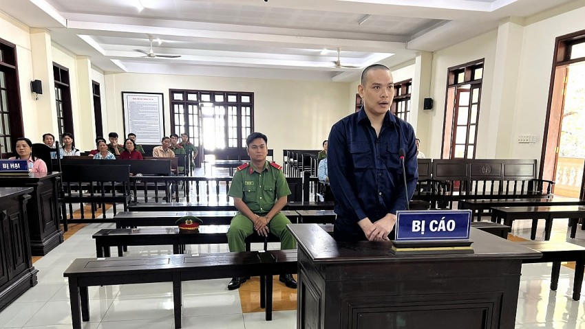 Bị cáo Nguyễn Minh An tại phiên tòa. Ảnh: Thanh Trúc