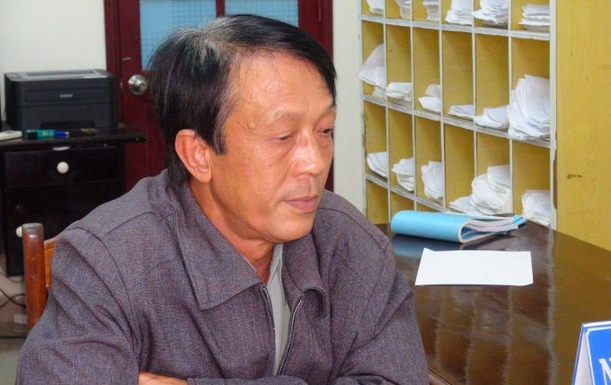 Nguyễn Xuân Hiệp tại cơ quan công an