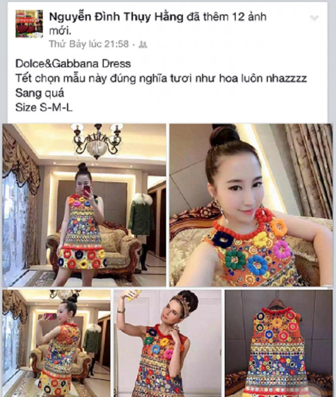 Mẫu váy chị Linh đặt mua.