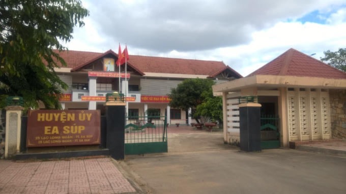 Huyện Uỷ Ea Súp nơi ông Trần Ngọc Điếp- Trưởng ban Tổ chức huyện ủy làm việc và vừa bị kỷ luật