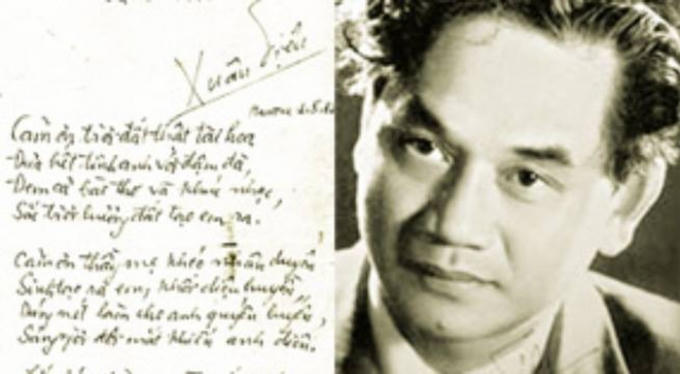 Xuân Diệu được biết đến với tư cách là nhà thơ lãng mạn, trữ tình, ông là người có ảnh hưởng nhất trong phong trào Thơ mới. Ảnh: Internet