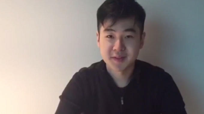 Nam thanh niên tự nhận là con trai ông Kim Jong-nam trong video đăng trên Youtube hôm 7/3 (Ảnh: Youtube)