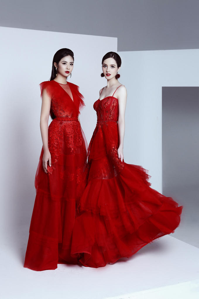 Ngọc H&acirc;n, Ho&agrave;ng Anh l&agrave;m mẫu cho BST mới của H&agrave; Duy