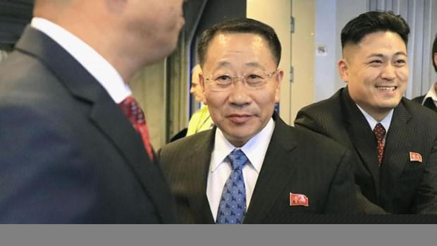 Trưởng đoàn đàm phán Triều Tiên Kim Myong-gil. (Nguồn: Kyodo)