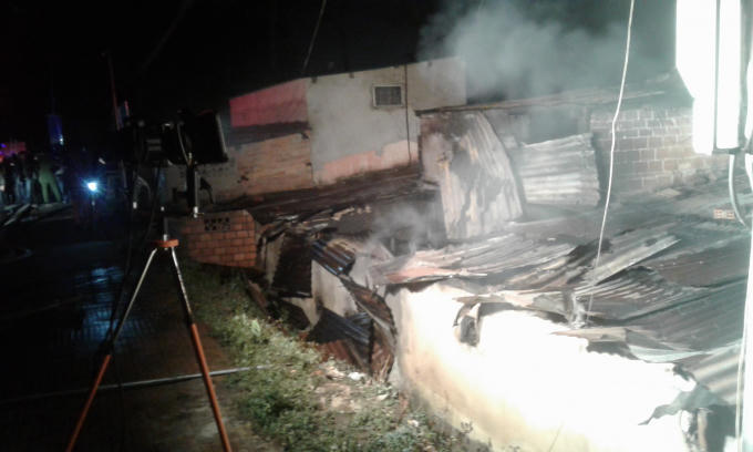 Hiện trường vụ hỏa hoạn.