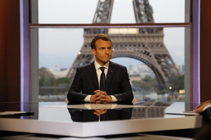 Tổng thống Pháp Emmanuel Macron tại Paris, Pháp ngày 15/4. (Ảnh: Reuters)