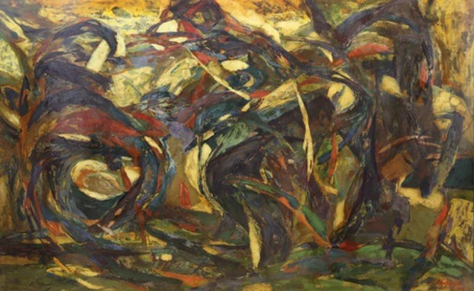 Tác phẩm tranh sơn mài của họa sỹ Ngô Hải Yến. (Ảnh: BTC)