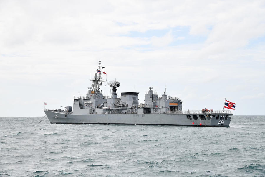 Tàu FFG-421, Hải quân Hoàng gia Thái Lan neo đậu tại vịnh An Thới, TP. Phú Quốc