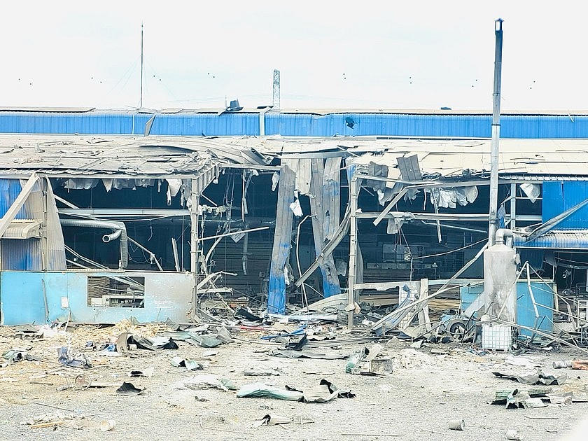 Hiện trường vụ nổ tại Công ty Bình Minh