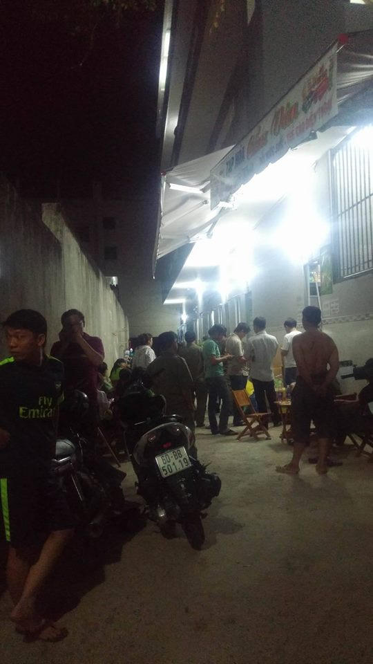 Hiện trường nơi xảy ra vụ án mạng.