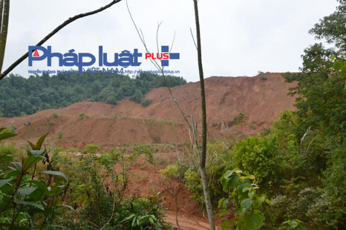 Công ty Mê Linh trước đó đã khai thác vàng trên núi Khe Sang. (Ảnh: Phàn Giào Họ).