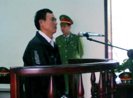 Bị cáo Trịnh Xuân Lĩnh tại phiên tòa.