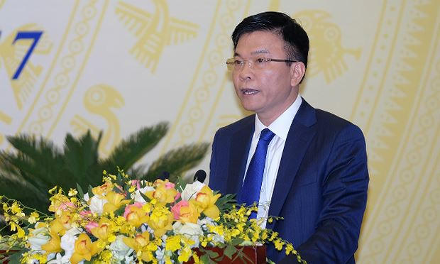 Bộ trưởng Lê Thành Long báo cáo tại Hội nghị trực tuyến của Chính phủ với các địa phương.