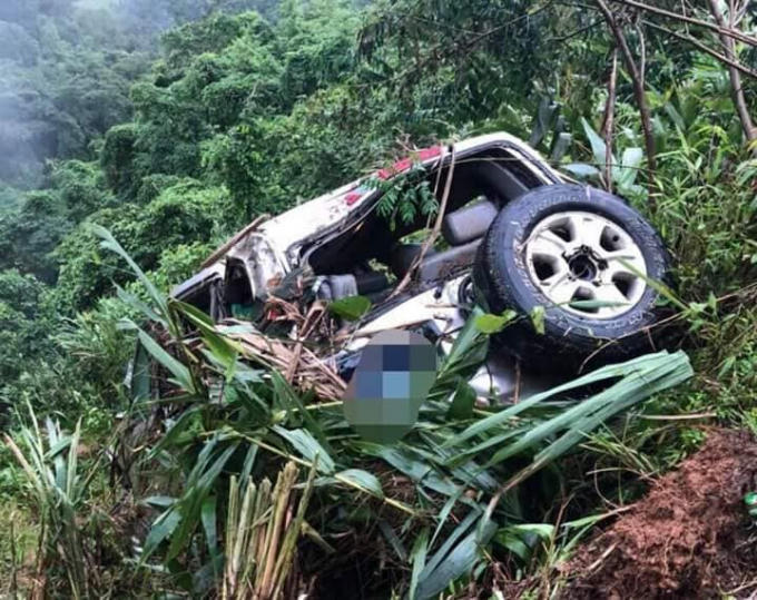 Hiện trường vụ tai nạn. Ảnh mạng xã hội Facebook.