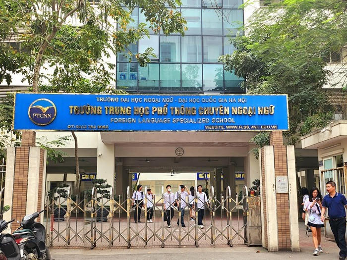 Trường THPT Chuyên Ngoại ngữ, trường Đại học Ngoại ngữ - Đại học Quốc gia Hà Nội. (Ảnh: KMC)