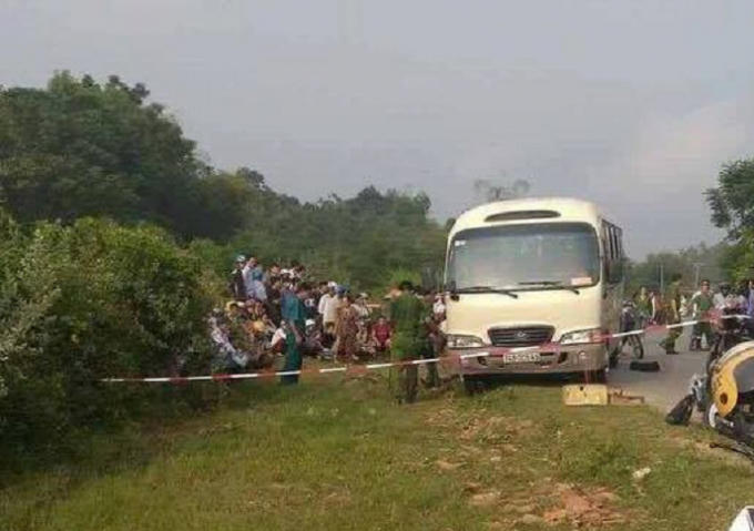 Hiện trường nơi xảy ra vụ tai nạn.