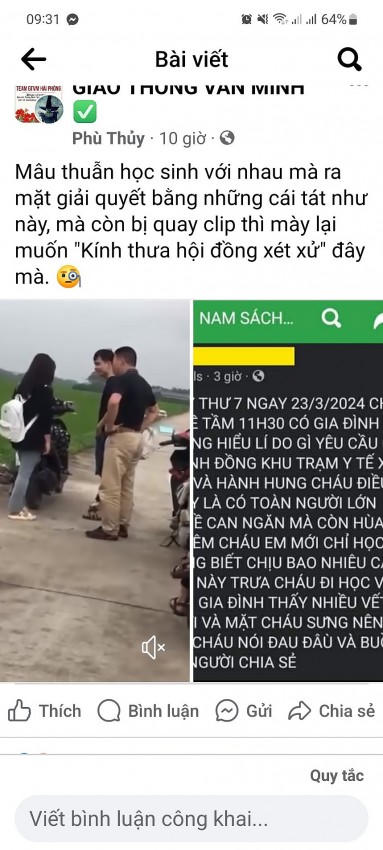 Nội dung vụ việc nữ sinh lớp 7 bị hành hung và đăng tải trên mạng xã hội.