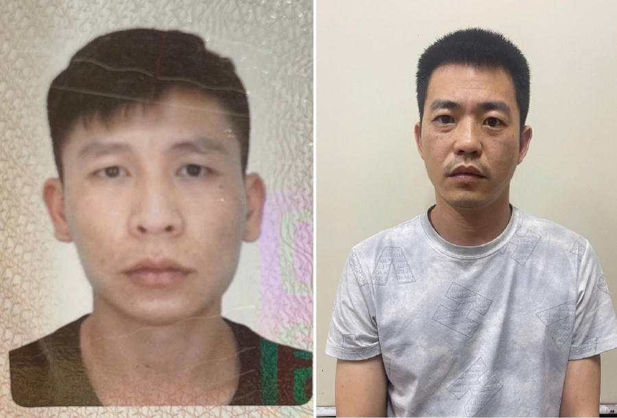 Đối tượng Liang Yu và Wang Dao Sen (từ trái sang phải). Ảnh : Công an Quảng Ninh