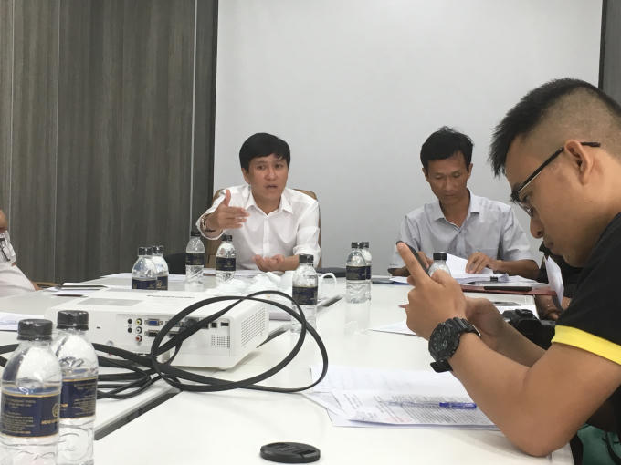 Đại diện doanh nghiệp chia sẻ thông tin liên quan dự án.