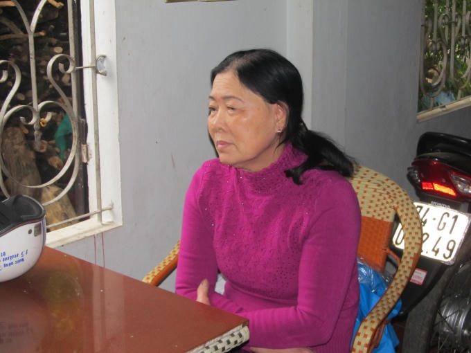 Bà Thủy chưa hết bàng hoàng kể lại sự việc.