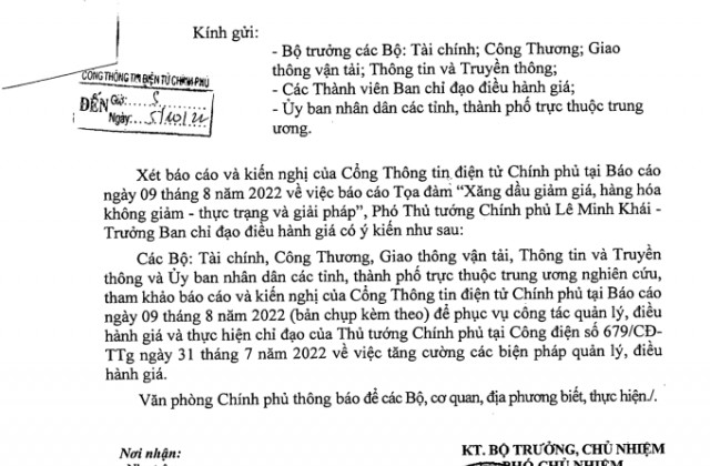 Quản lý điều hành giá xăng, dầu