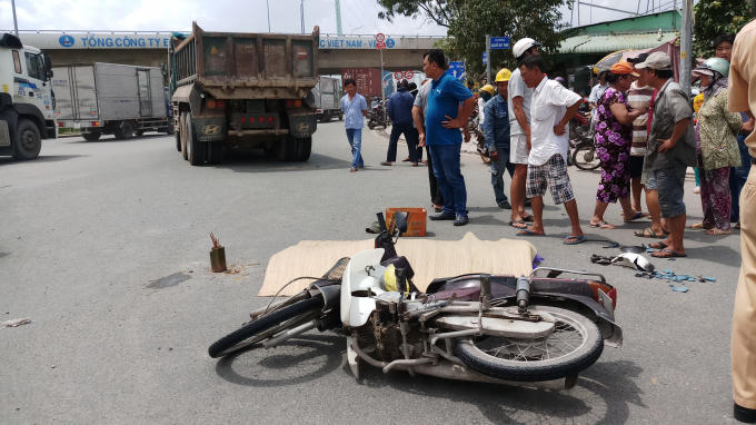 Hiện trường vụ tai nạn.