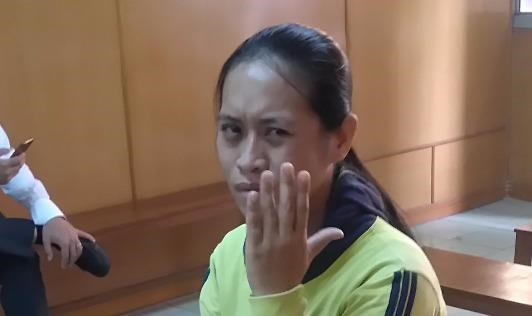 Bị cáo Loan tại phiên tòa.