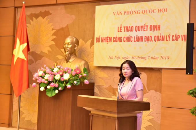 Bà Phạm Thị Thanh Huyền - Phó Tổng biên tập Báo Đại biểu nhân dân.