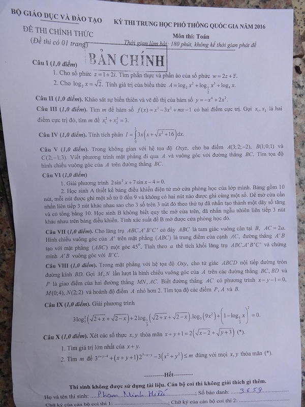 Đề thi toán năm nay khá khó và khiến thí sinh bất ngờ.