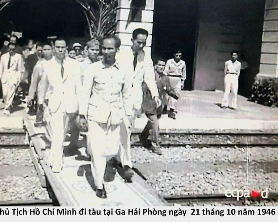 Tháng 10/1946, Bác Hồ về nước bằng tàu biển cập Cảng Hải Phòng. Ảnh tư liệu