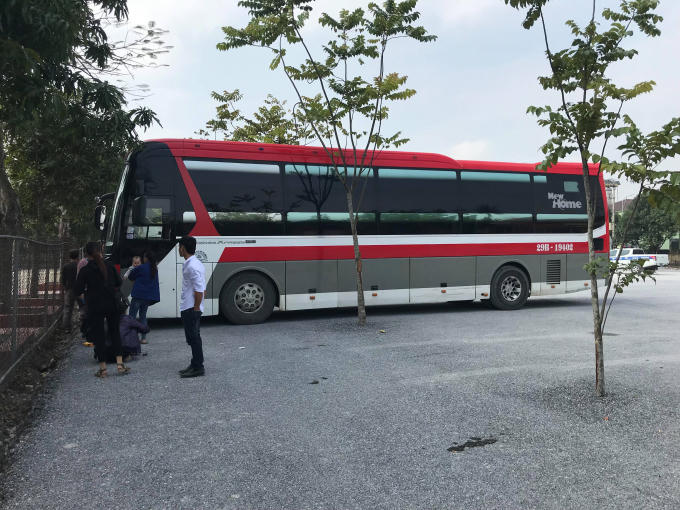 Chiếc xe khách do tài xế Bắc điều khiển.