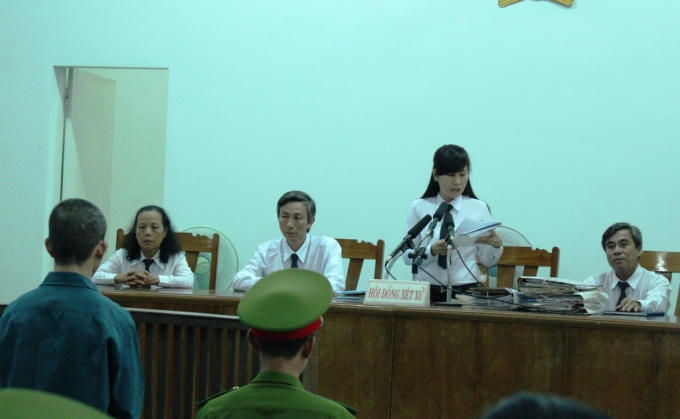 HĐXX tuyên án với bị cáo.